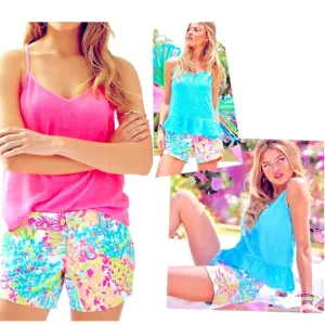 NWT LILLY PULITZER CALLAHAN SHORTS MULTI LOVERS CORAL