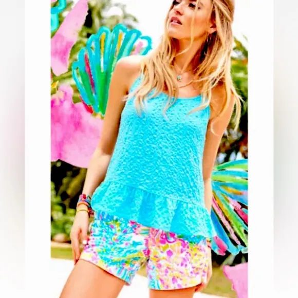 NWT LILLY PULITZER CALLAHAN SHORTS MULTI LOVERS CORAL