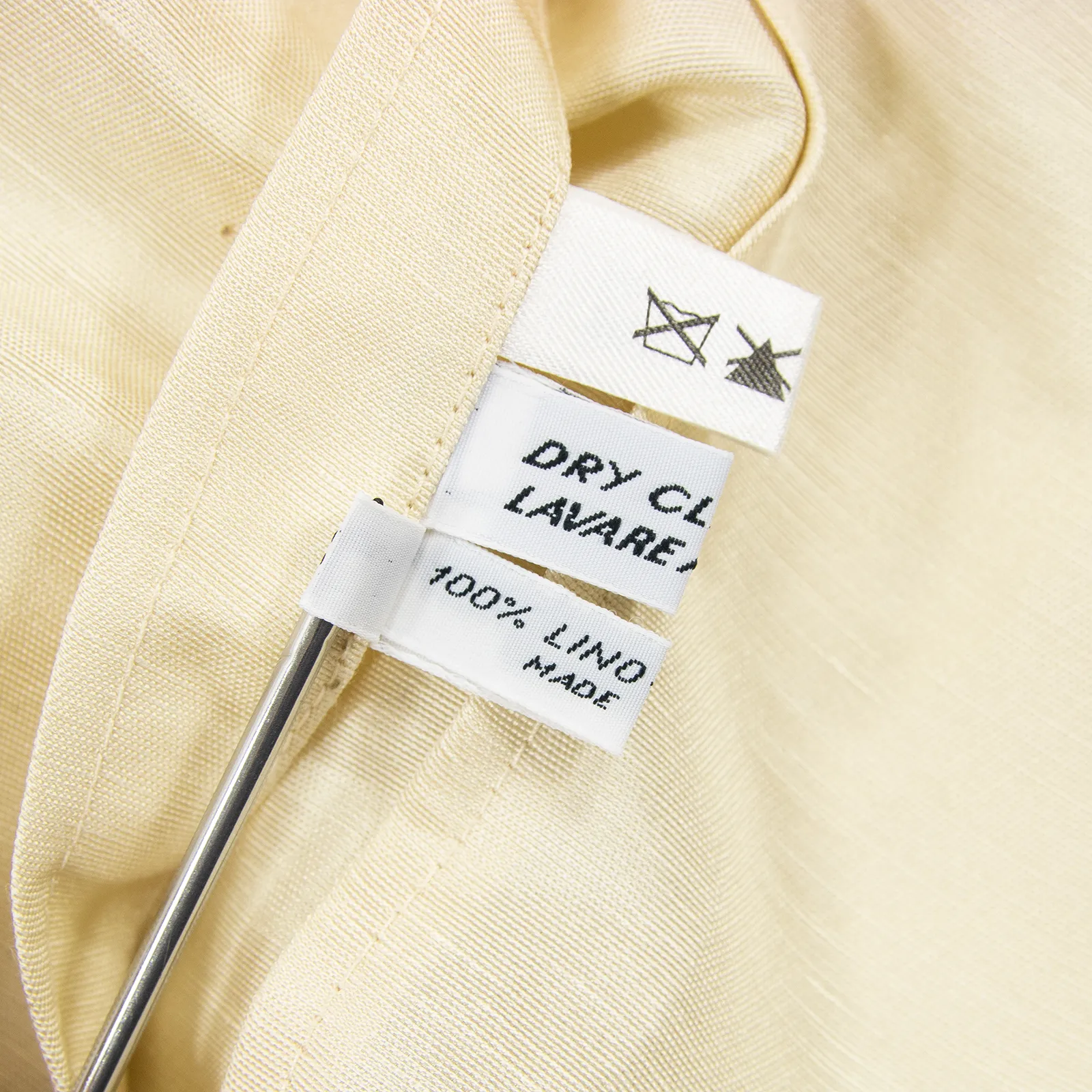 NWT Schiatti & Co. Cream Silk Linen Top Stitch Unstructured Lightweight Jacket