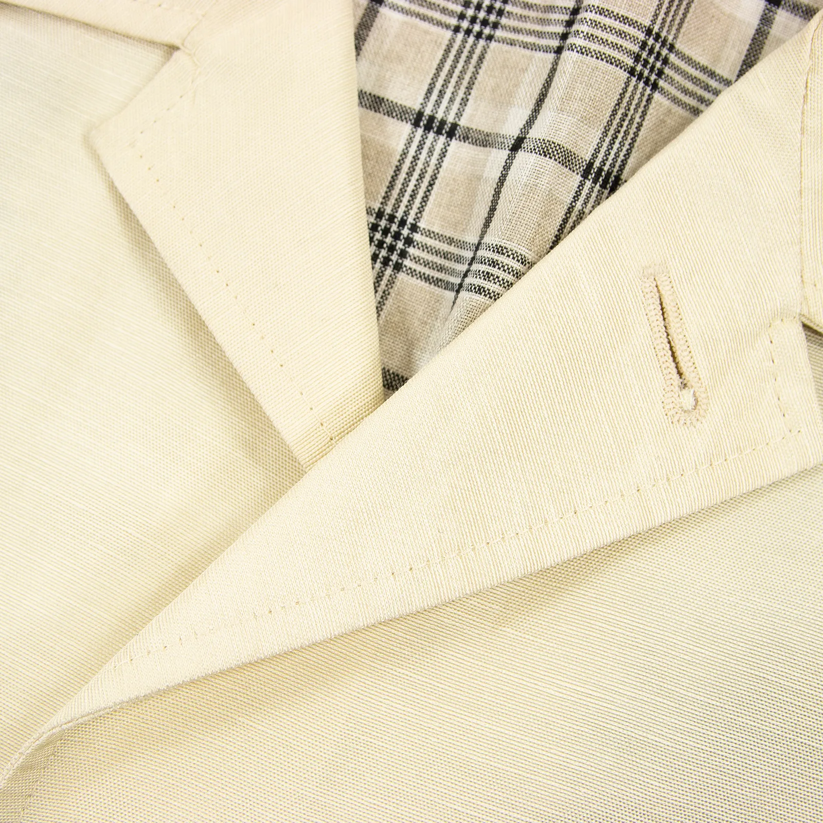 NWT Schiatti & Co. Cream Silk Linen Top Stitch Unstructured Lightweight Jacket