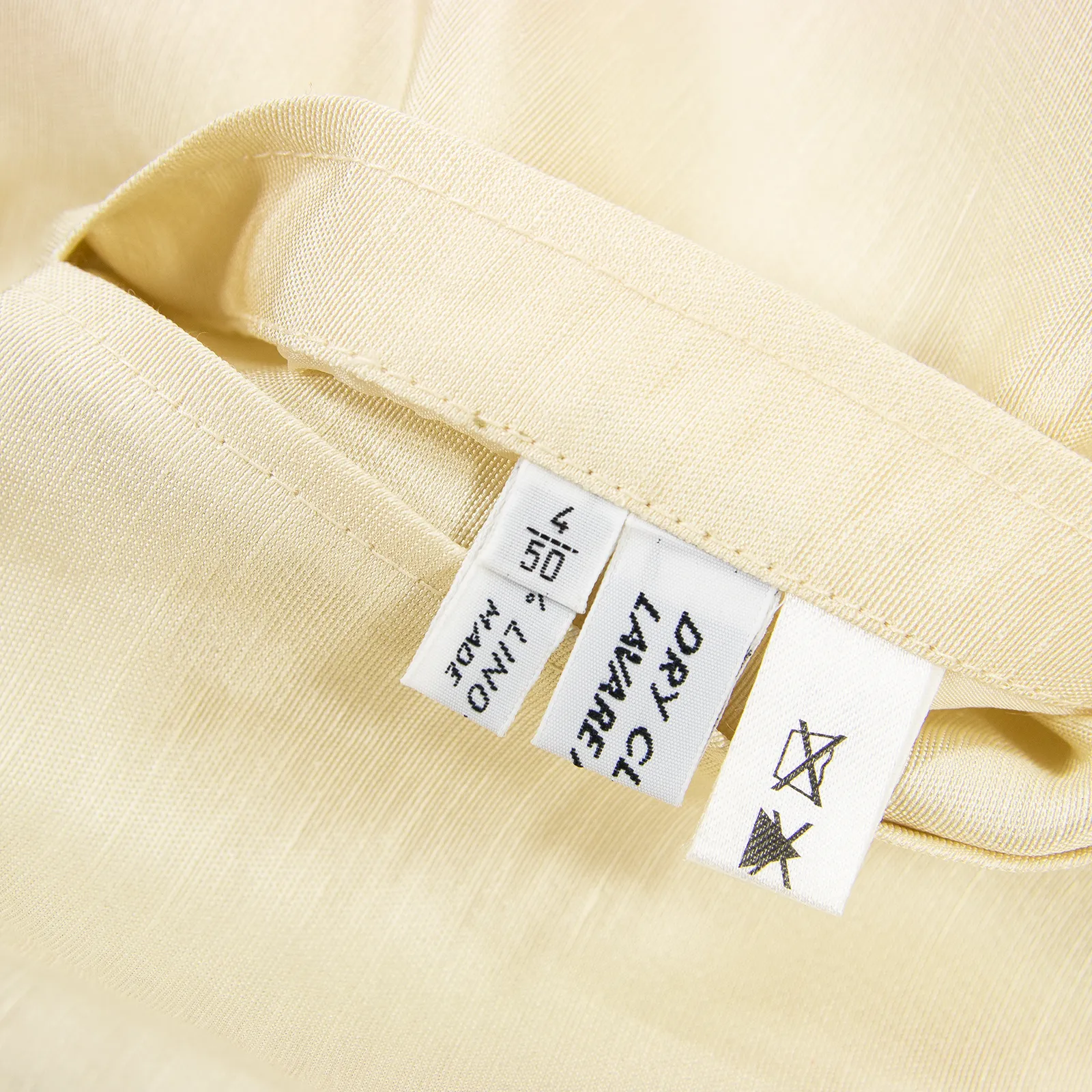 NWT Schiatti & Co. Cream Silk Linen Top Stitch Unstructured Lightweight Jacket