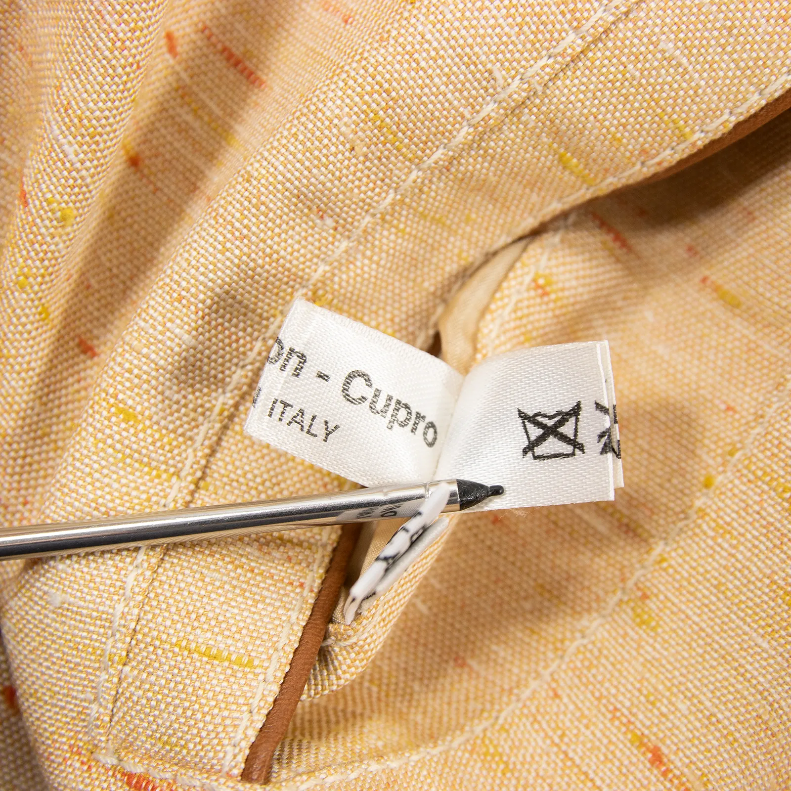 NWT Schiatti & Co. Peach Silk Linen Shantung Leather Trim Blouson Jacket