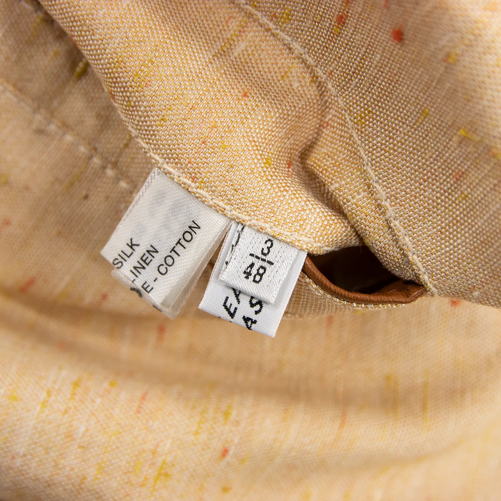 NWT Schiatti & Co. Peach Silk Linen Shantung Leather Trim Blouson Jacket