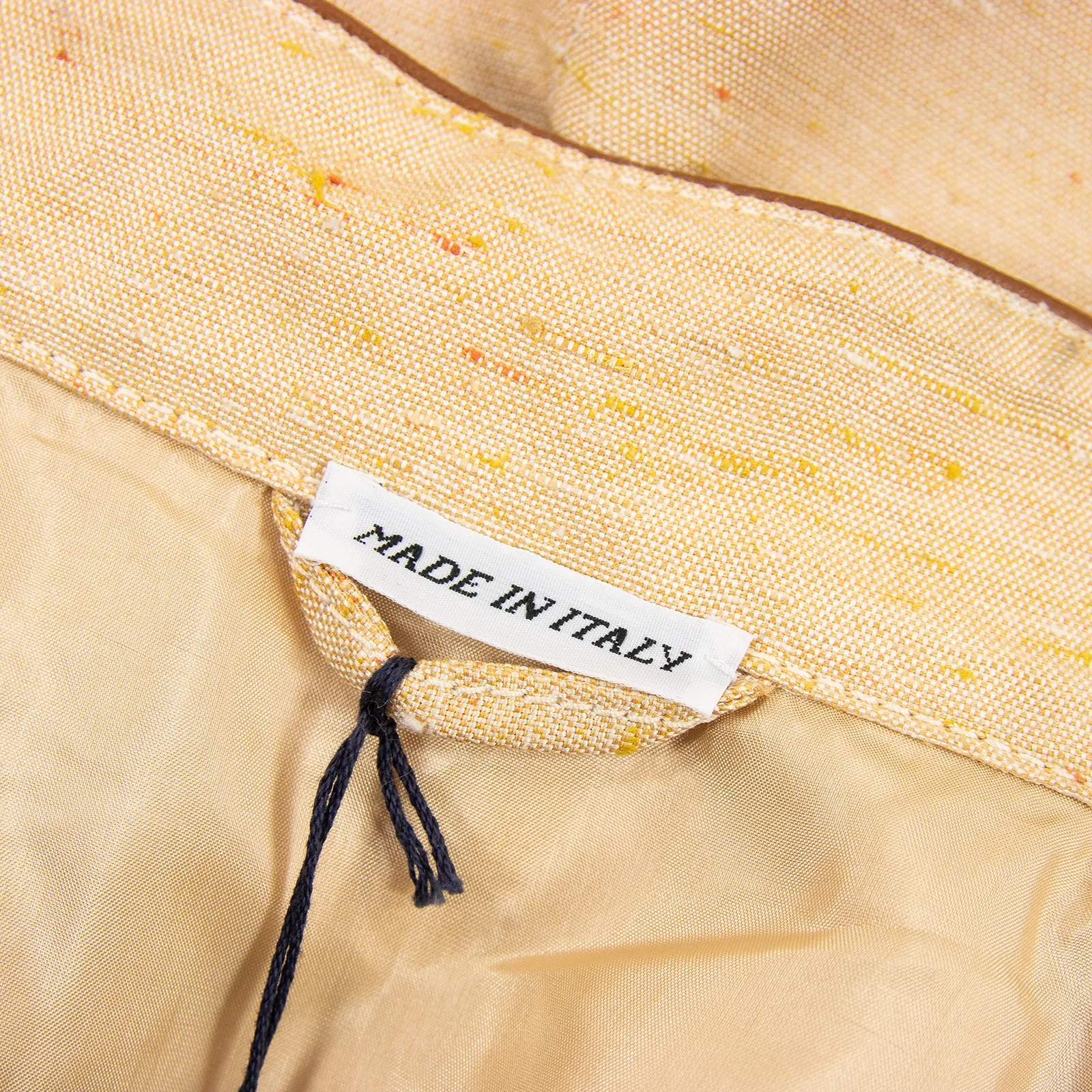 NWT Schiatti & Co. Peach Silk Linen Shantung Leather Trim Blouson Jacket