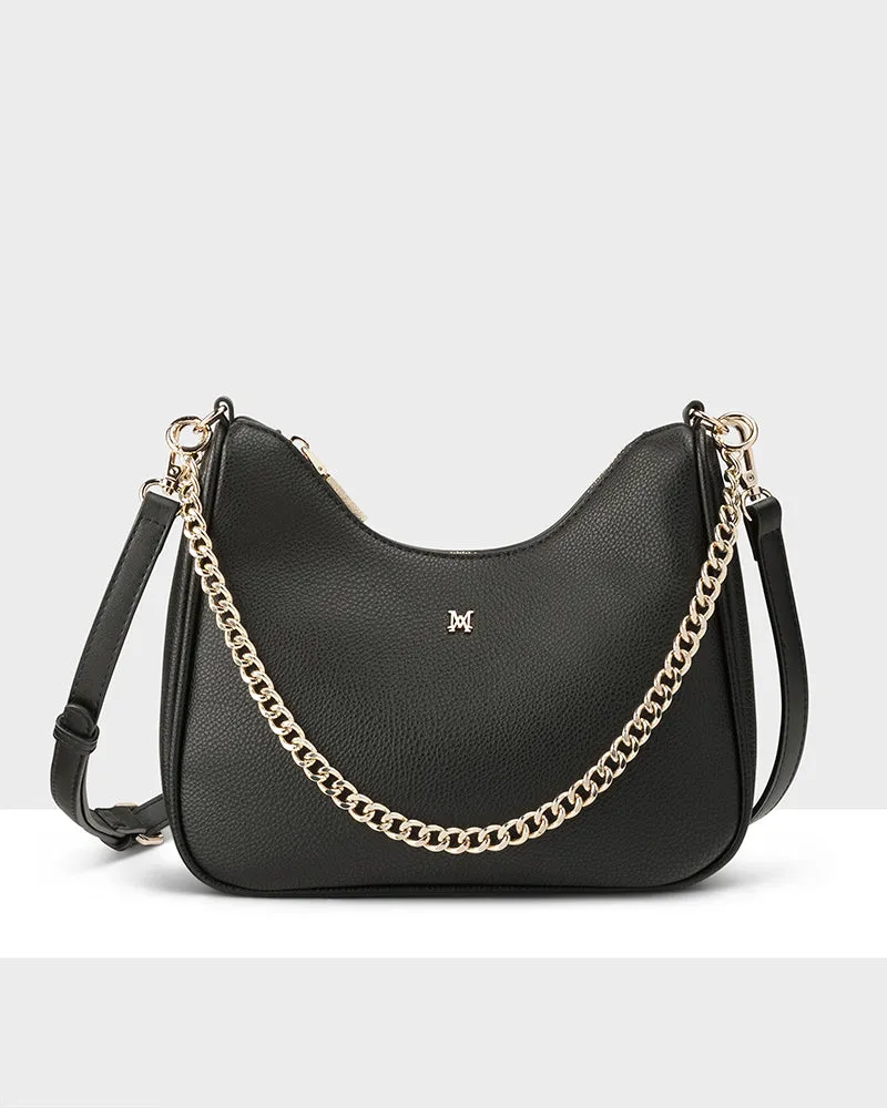 Olivia Crescent Crossbody With Chain   Resin Chain Strap