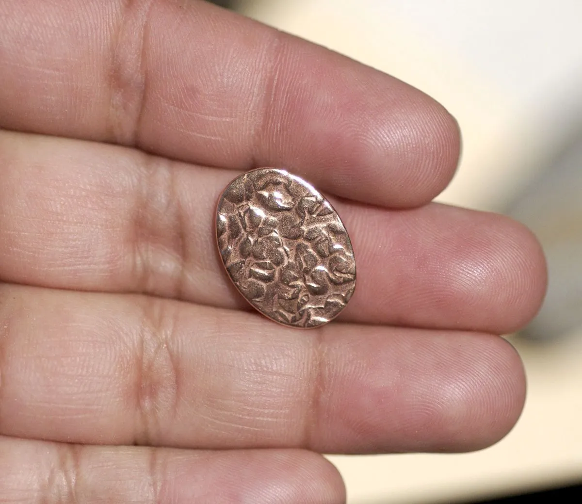 Oval 18mm x 13mm Antique hammered for Enameling Stamping Texturing Soldering Blanks - Variety of Metals