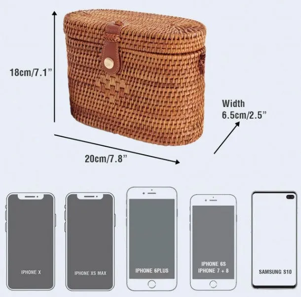 Oval Rattan Crossbody
