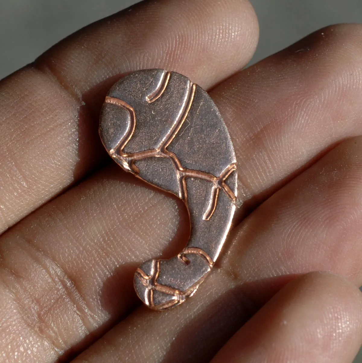 Paisley in Pattern 20g - Enameling Stamping Texturing Soldering Blanks - Variety of Metals  - 6 pieces