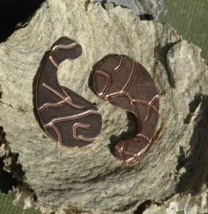 Paisley in Pattern 20g - Enameling Stamping Texturing Soldering Blanks - Variety of Metals  - 6 pieces