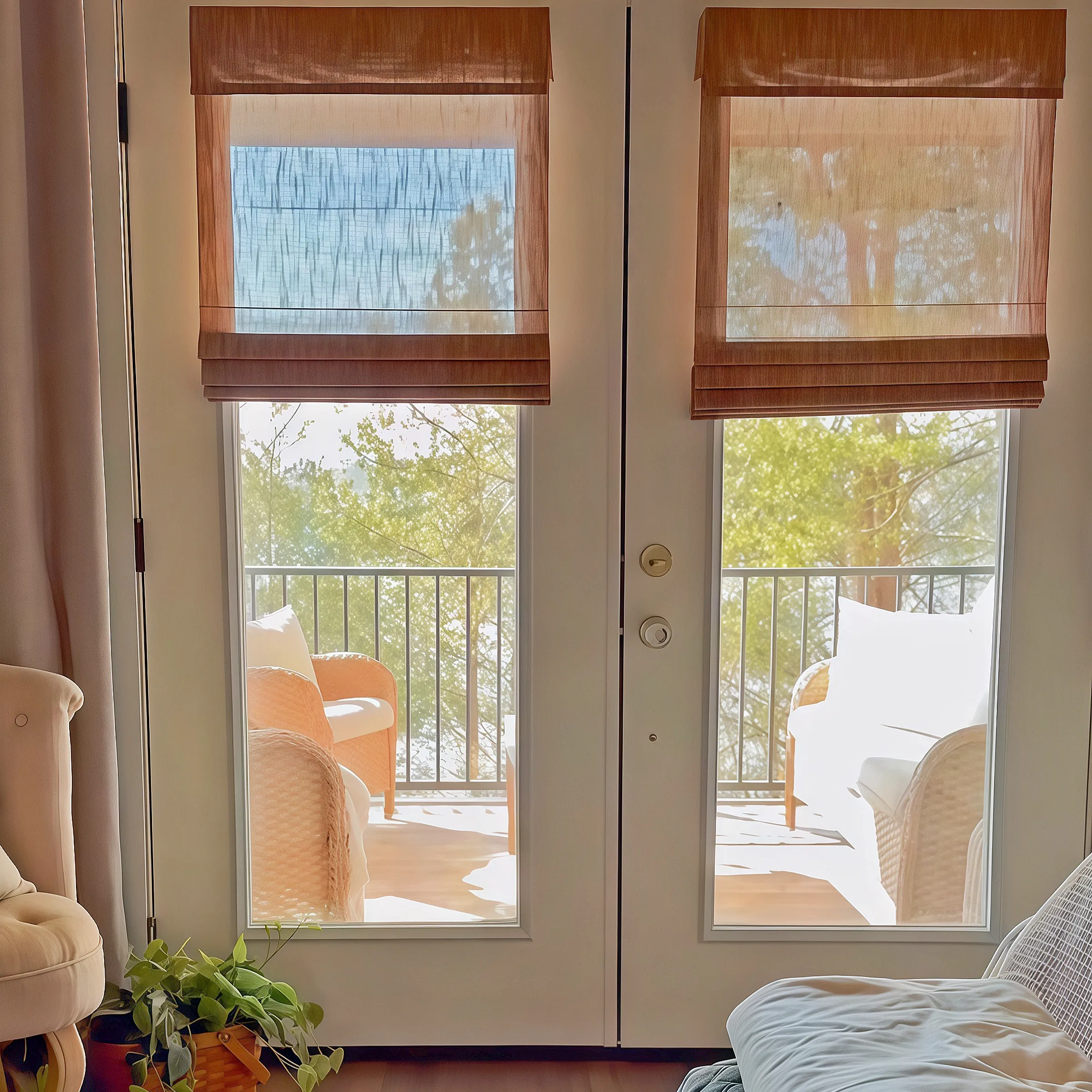 Panda Woven Bamboo Blinds & Shade|Walnut