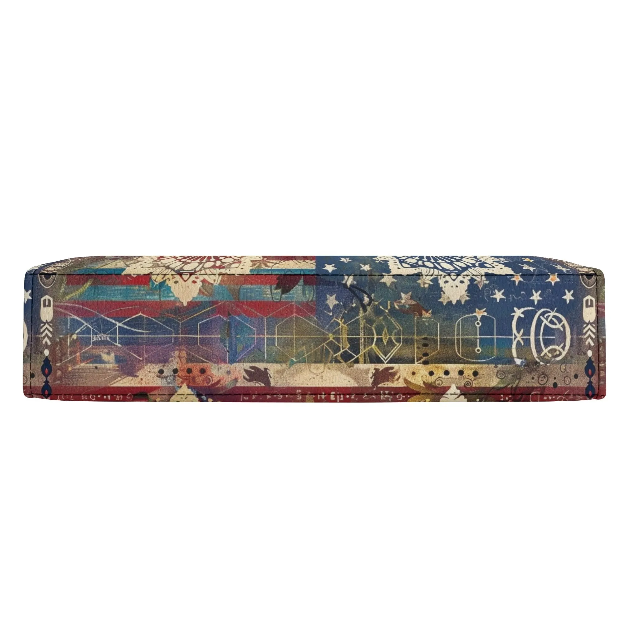 Patriotic Doily Bible Cover Purse – Americana Flag Design with Mandalas Crossbody in Red White and Blue
