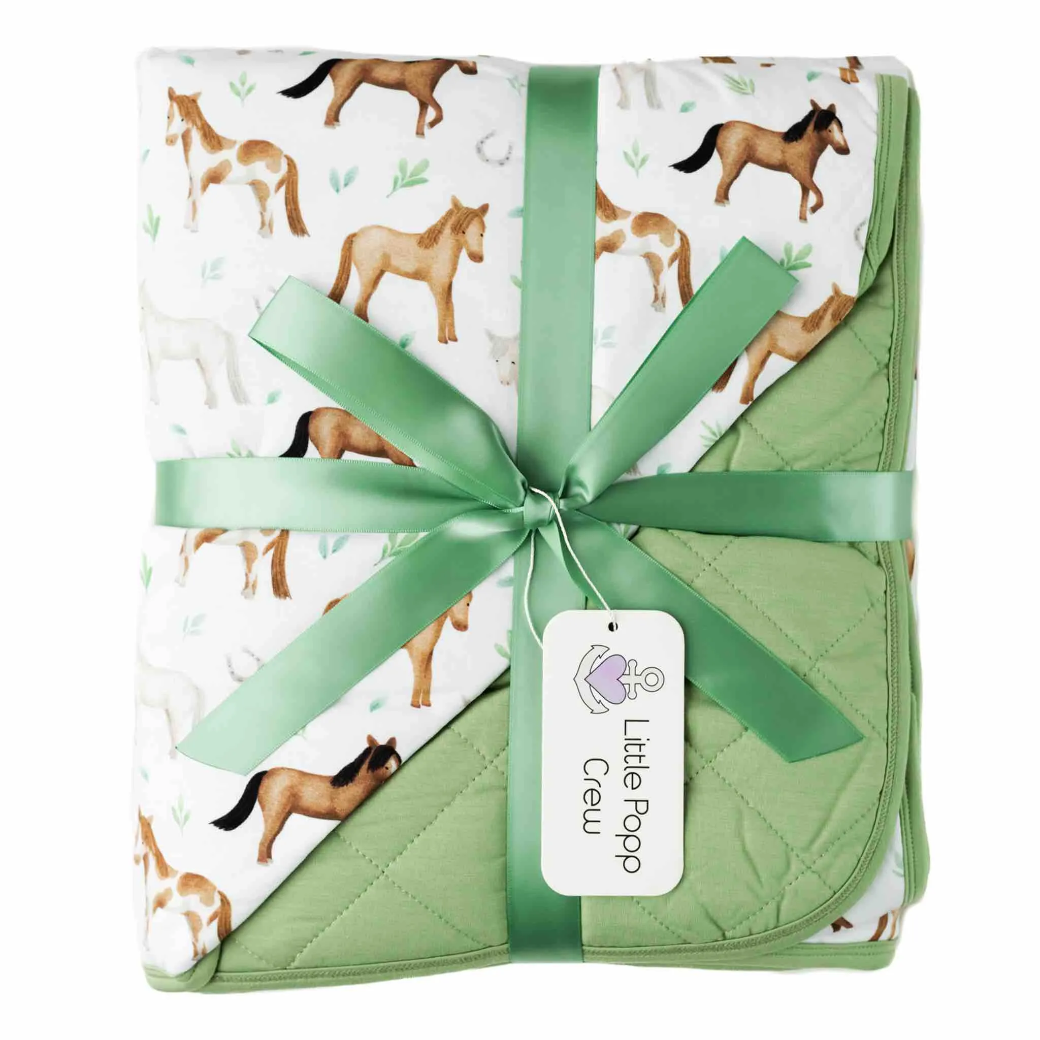Perfect Ponies | Quilted Bamboo Toddler Blanket