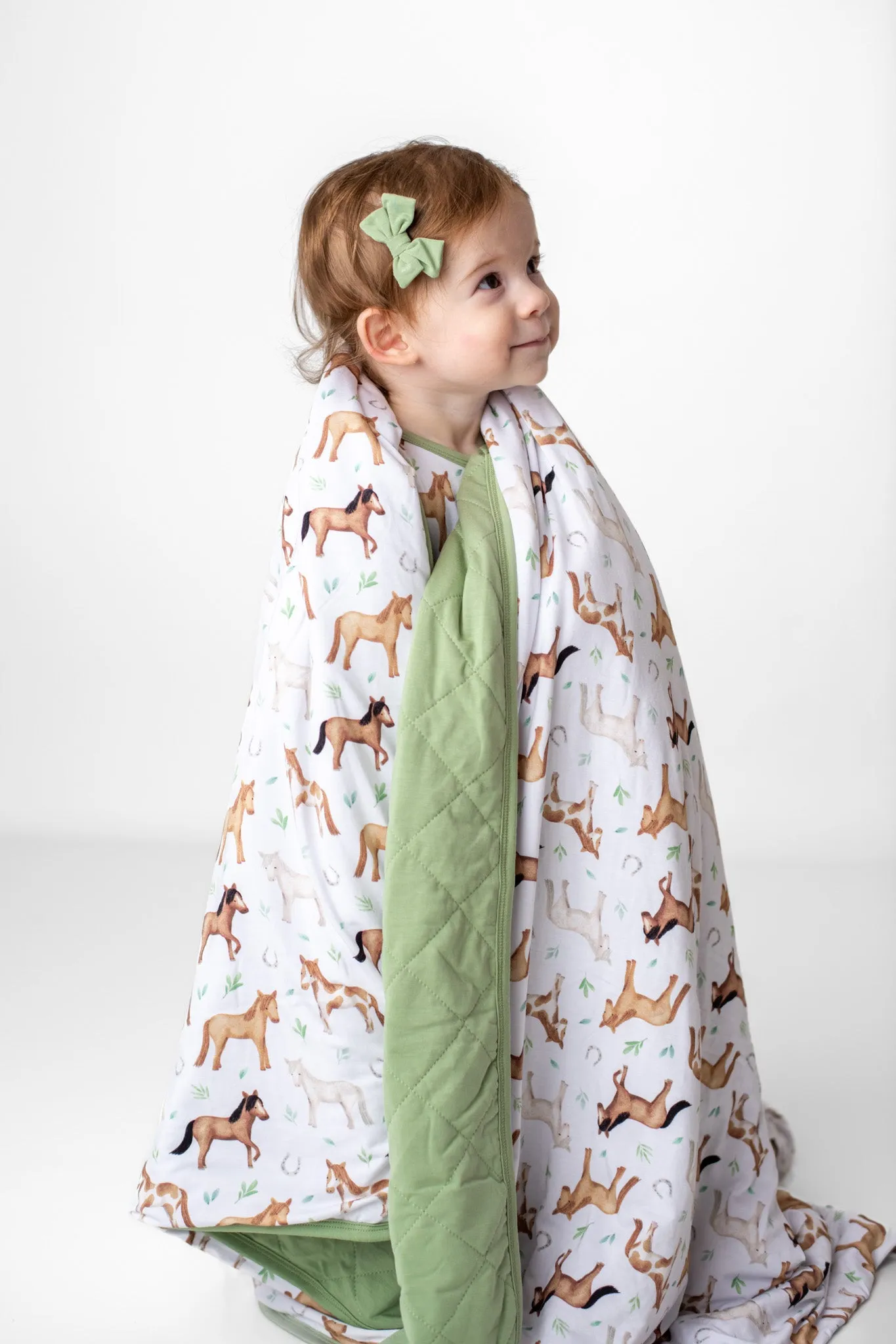 Perfect Ponies | Quilted Bamboo Toddler Blanket