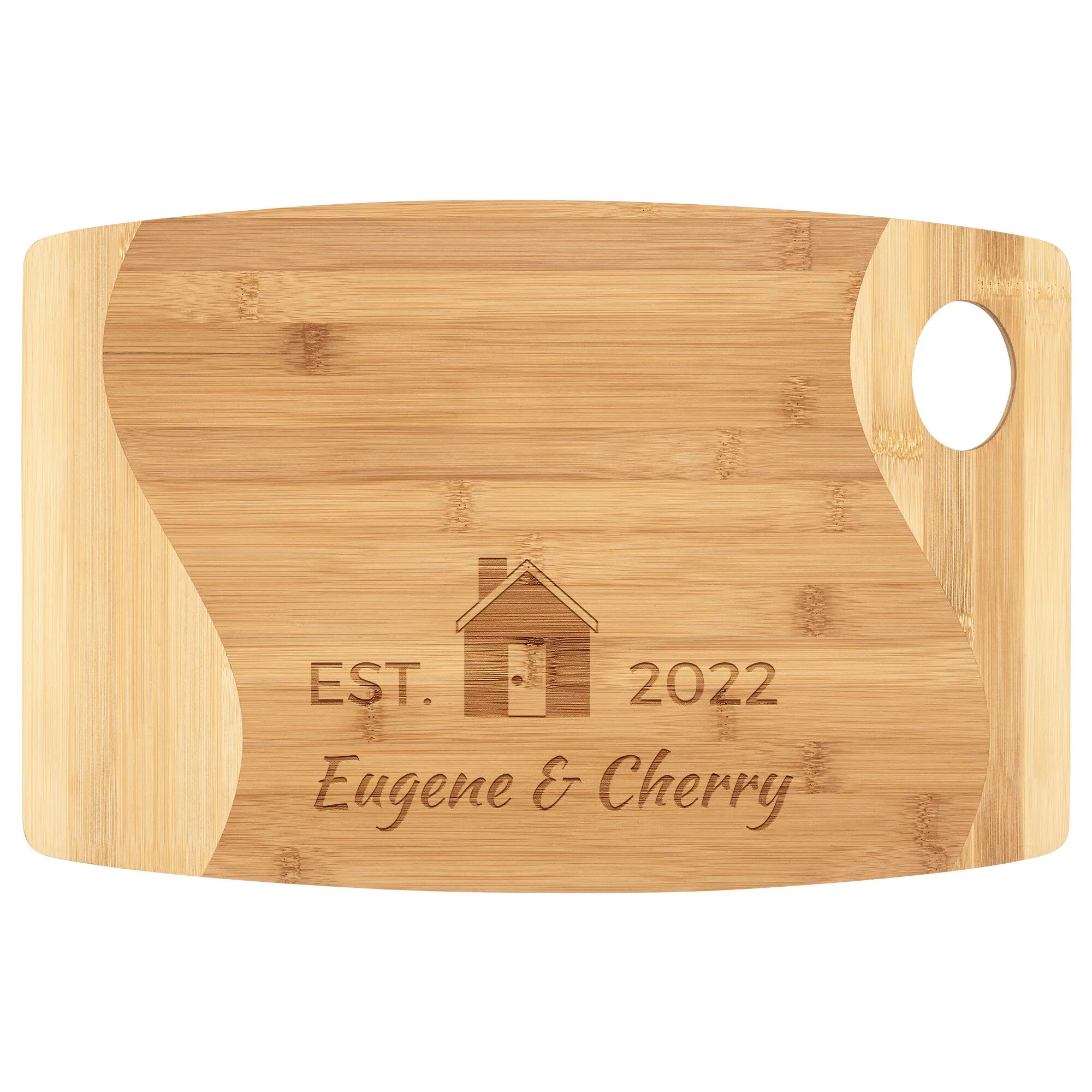 Personalised New Home Engraved Bamboo Chopping Board Cheese Board Serving Board Cutting Novelty Gift Birthday Christmas Housewarming Wedding