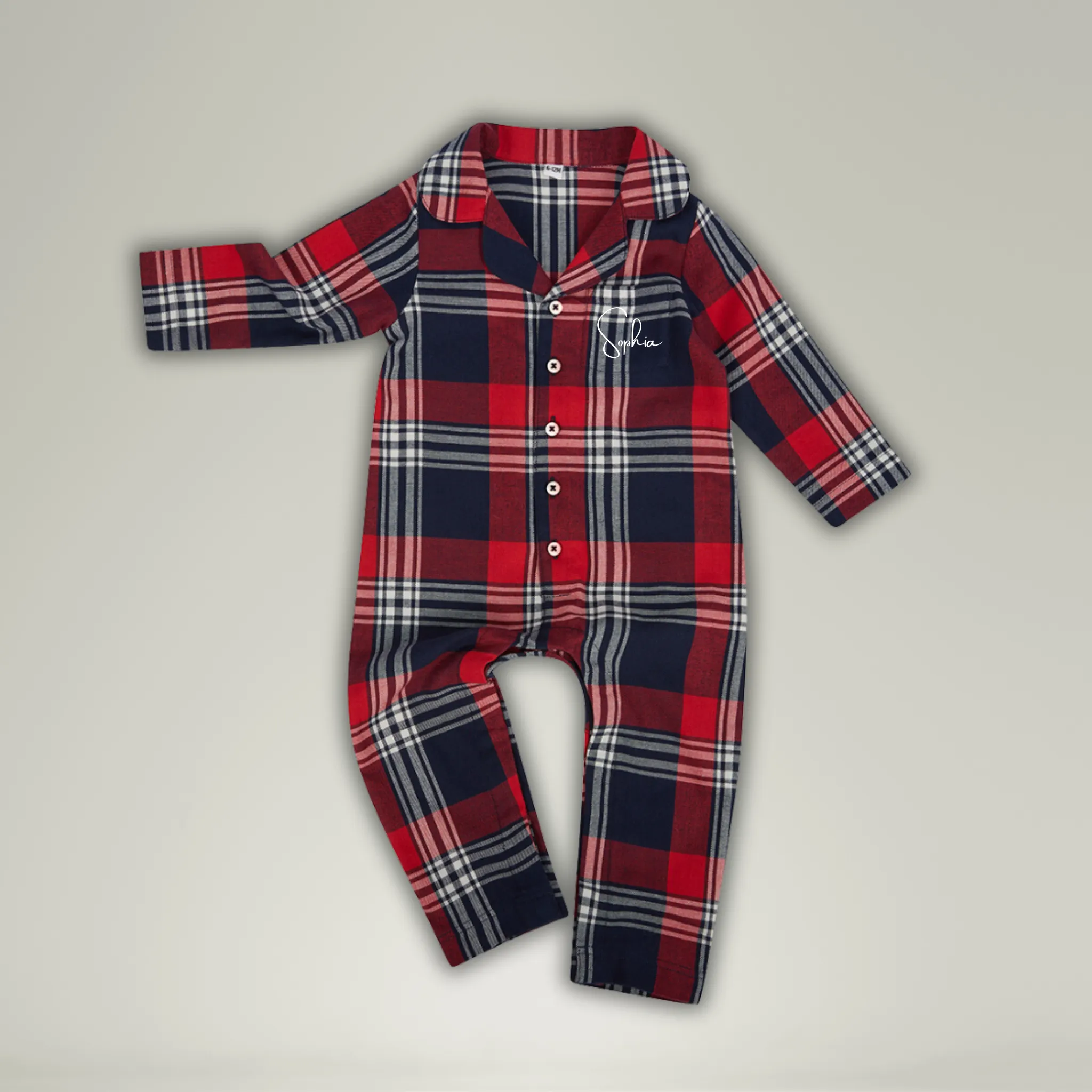 Personalised Tartan Christmas Pyjamas - Family Matching