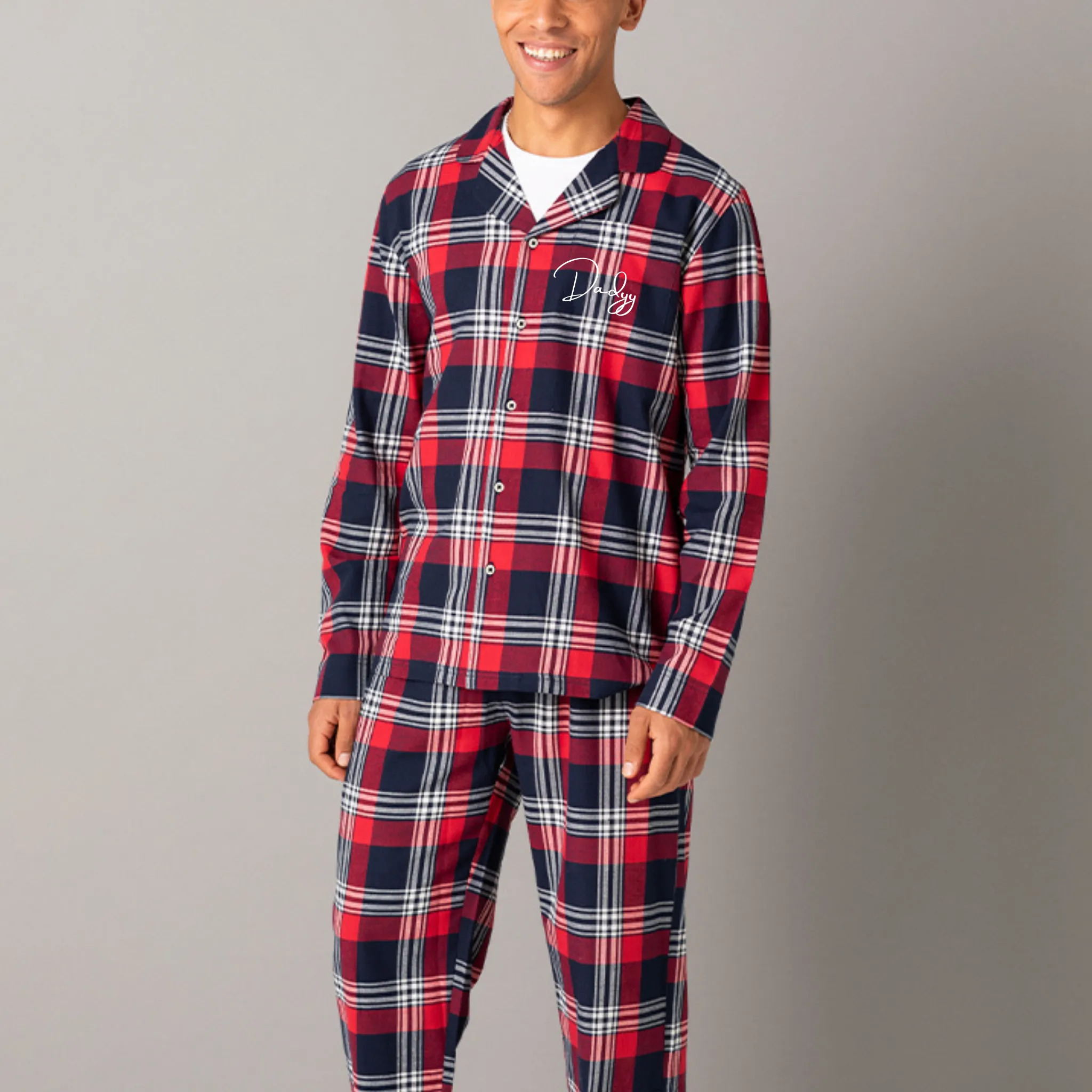 Personalised Tartan Christmas Pyjamas - Family Matching