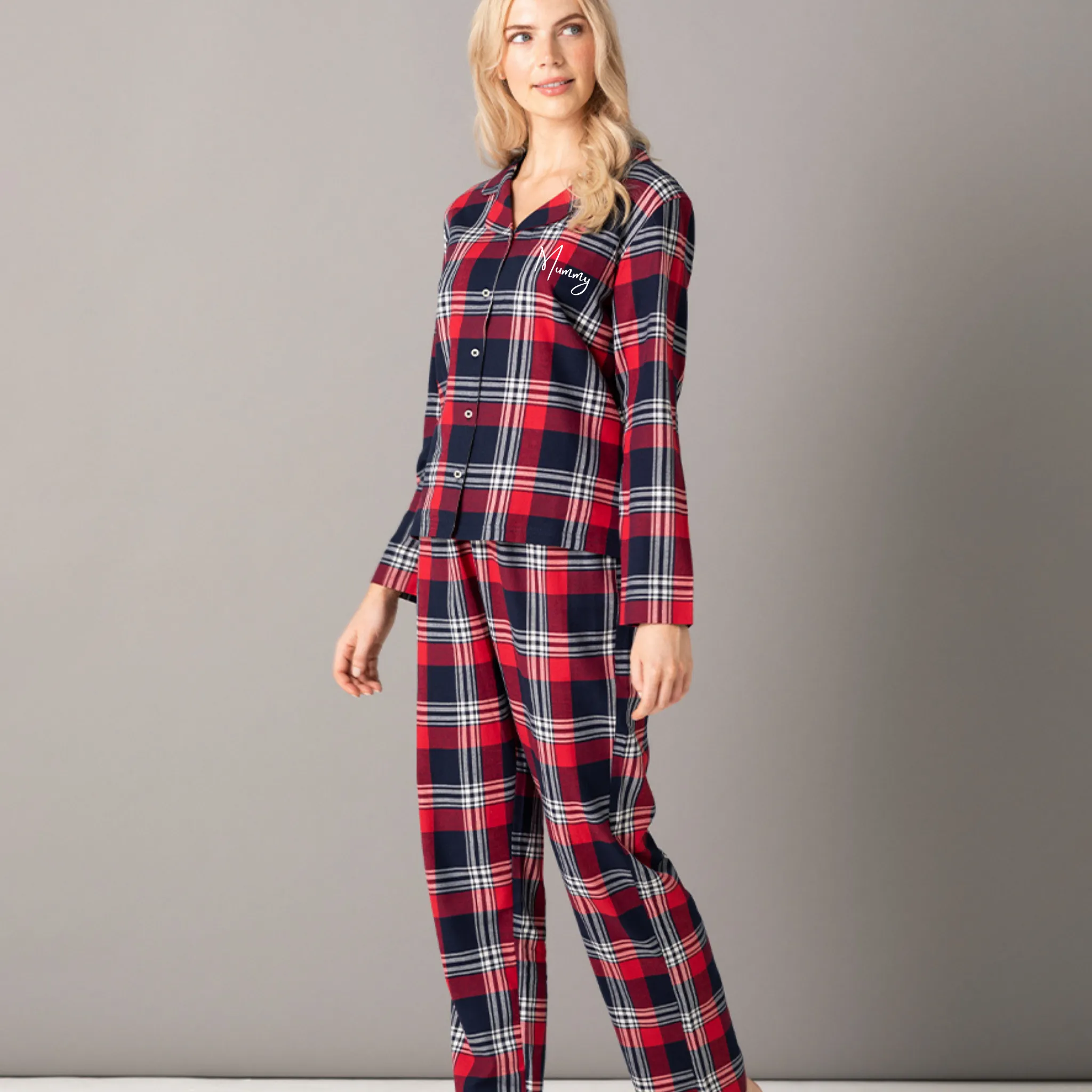Personalised Tartan Christmas Pyjamas - Family Matching