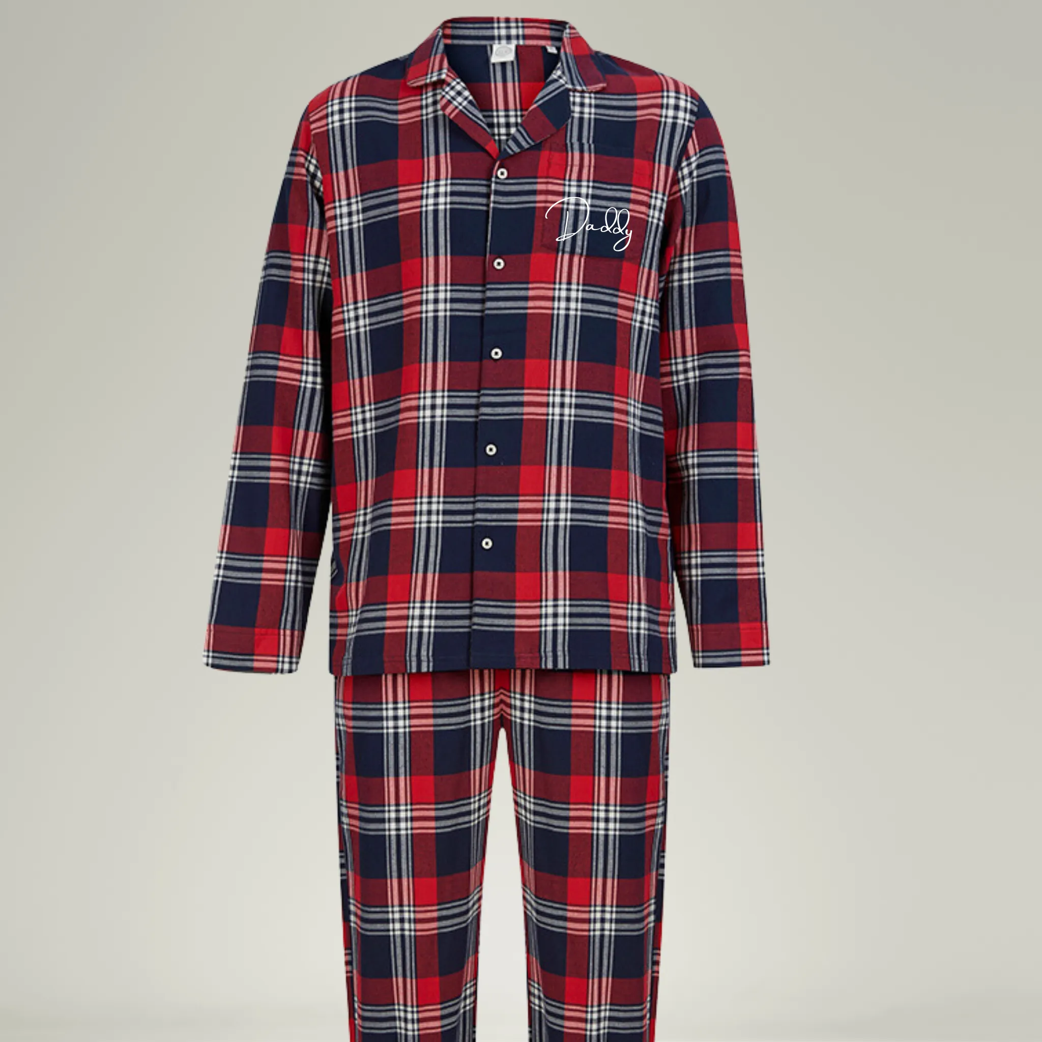 Personalised Tartan Christmas Pyjamas - Family Matching