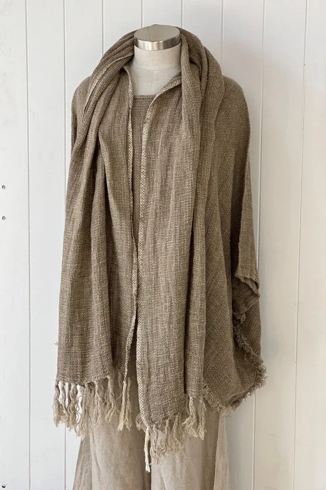 Petra Fringed Scarf Olive