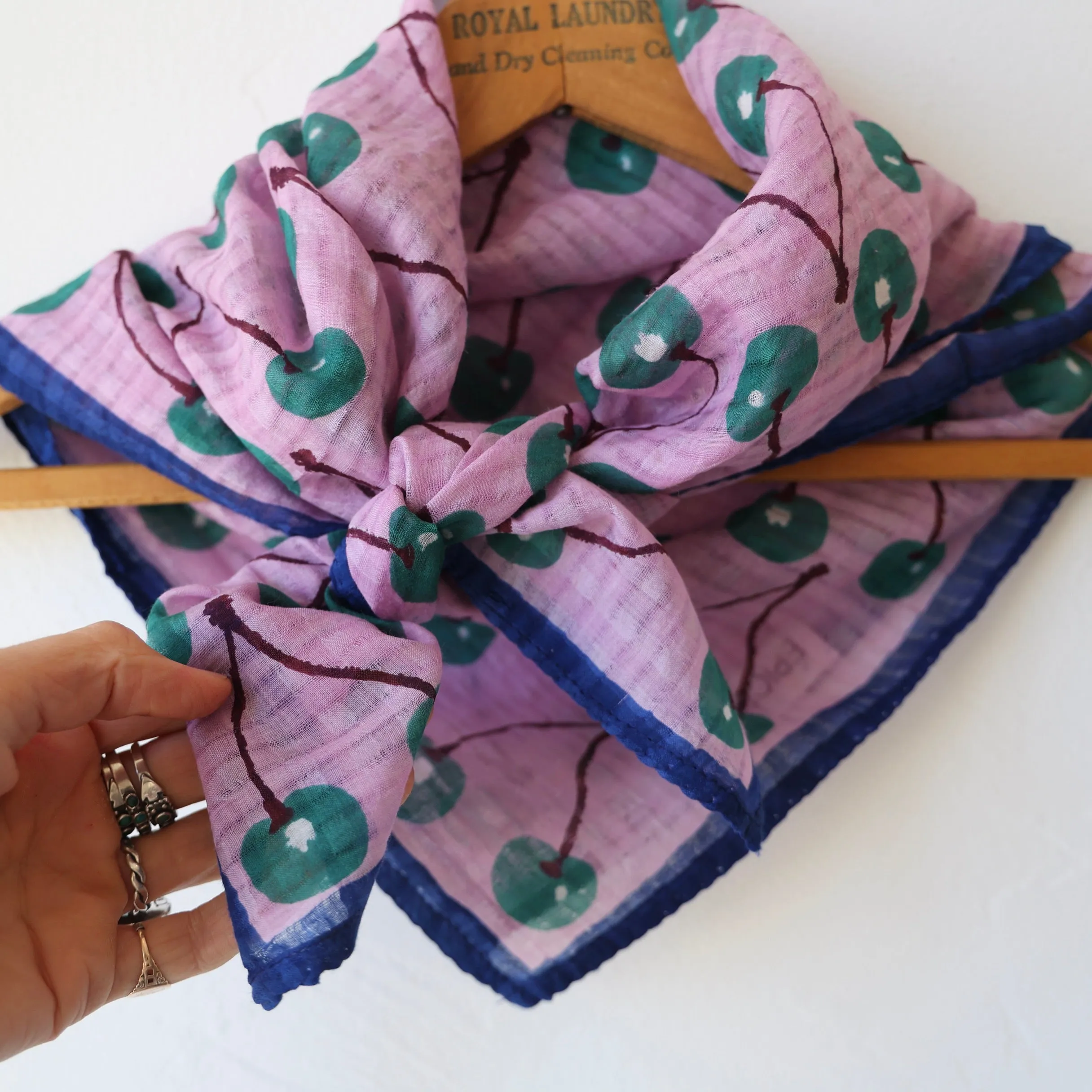 Épice Cotton/Silk Cherry Scarf - Lilac