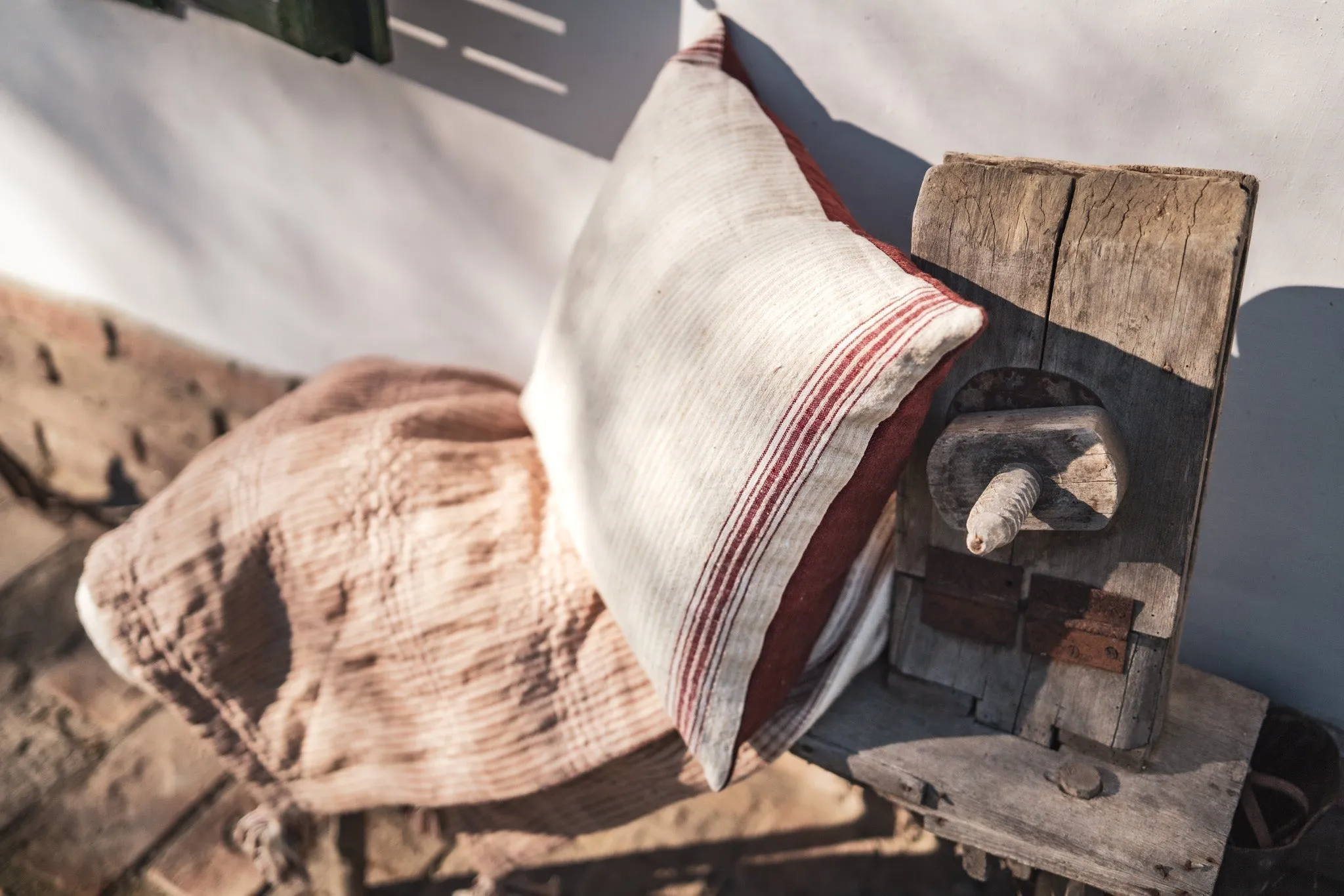 Pillow: Antique handwoven decorative pillow - P389