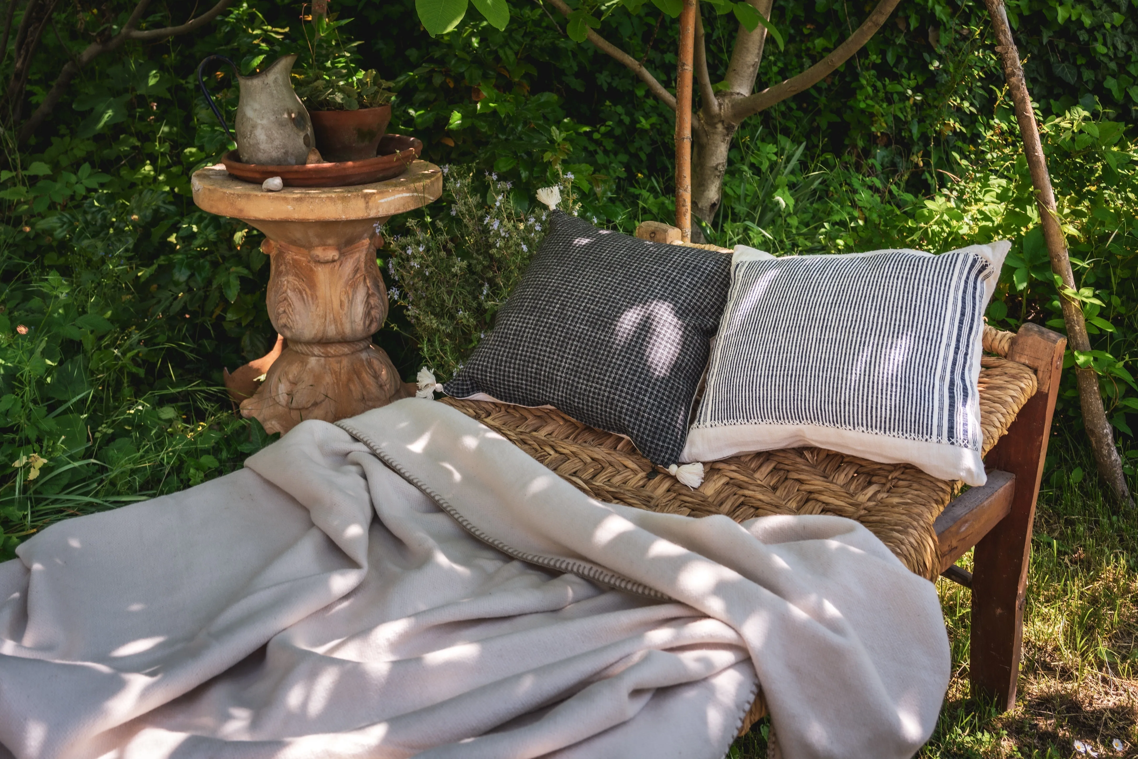 Pillow: Antique handwoven decorative pillow - P451