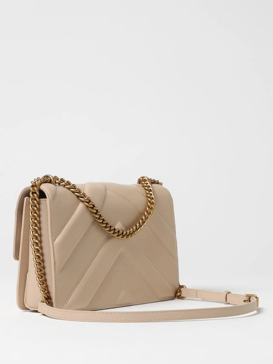 Pinko Crossbody Bags Woman Beige