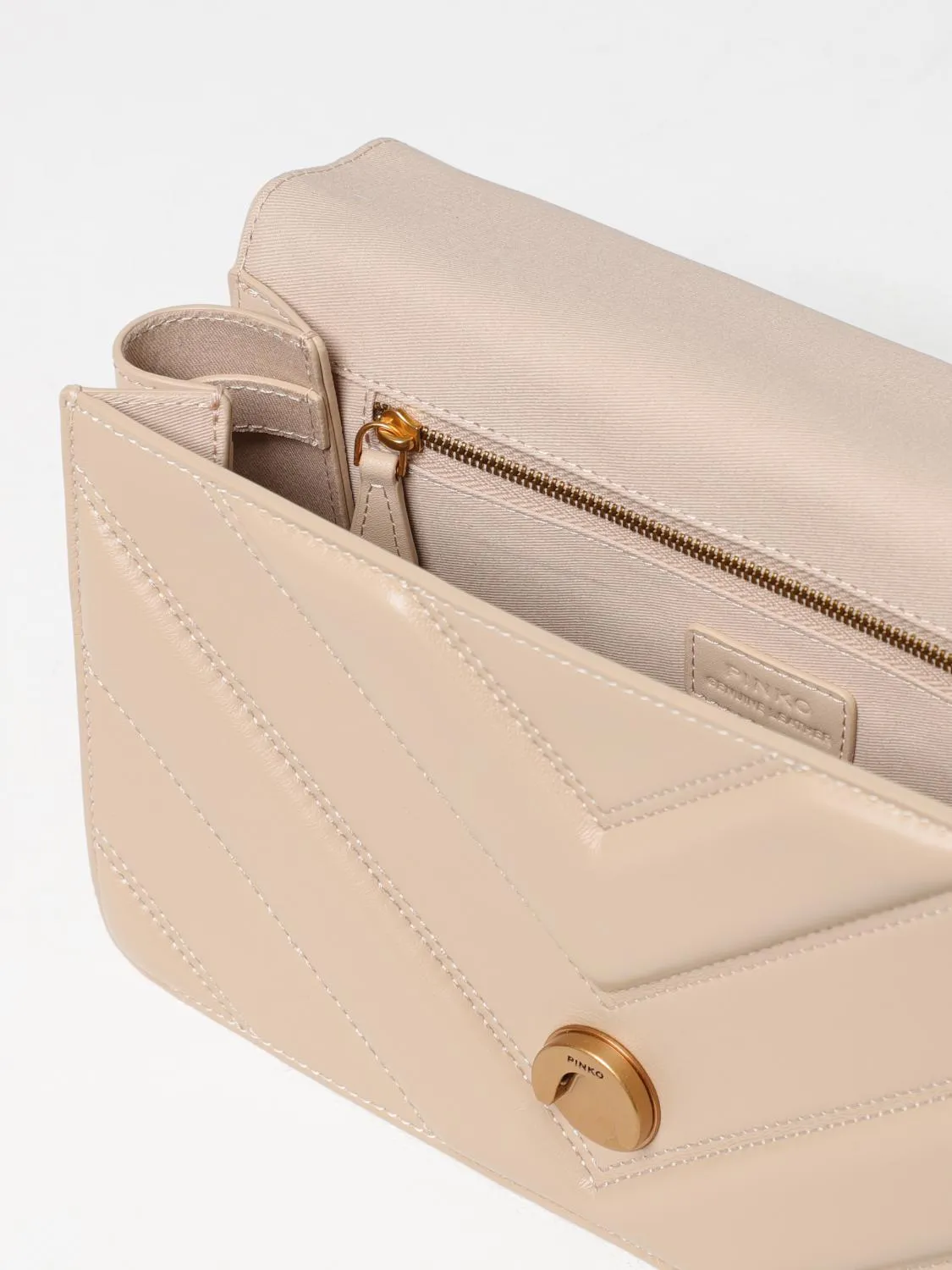 Pinko Crossbody Bags Woman Beige