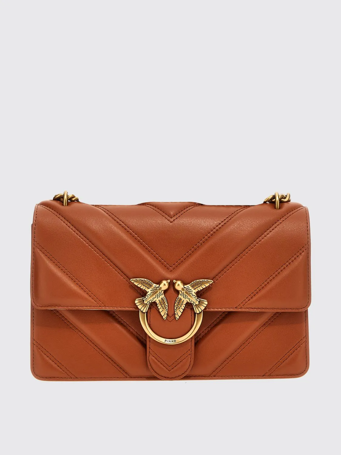 Pinko Crossbody Bags Woman Beige