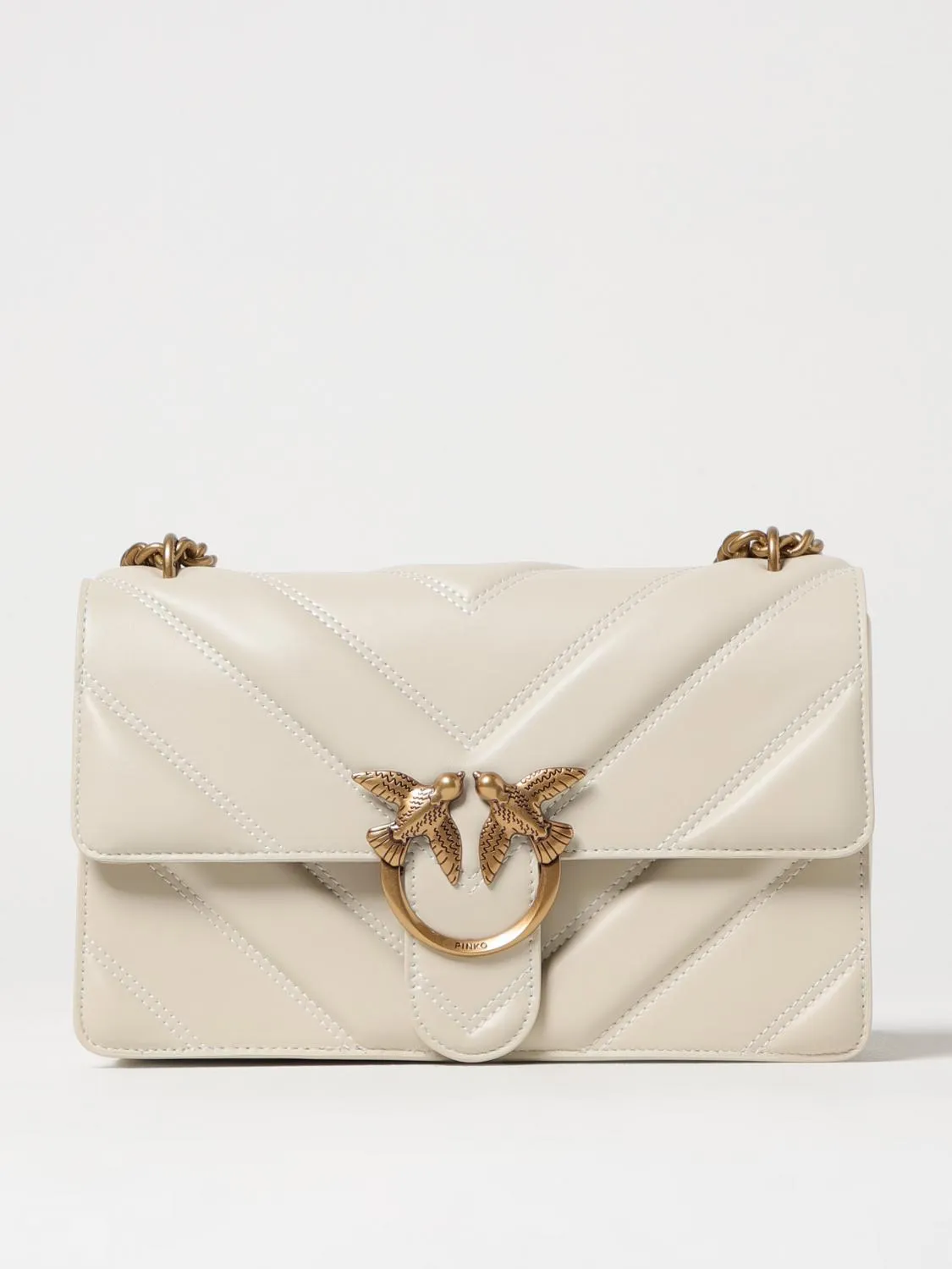 Pinko Crossbody Bags Woman Beige