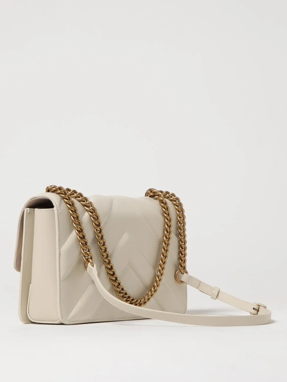 Pinko Crossbody Bags Woman Beige
