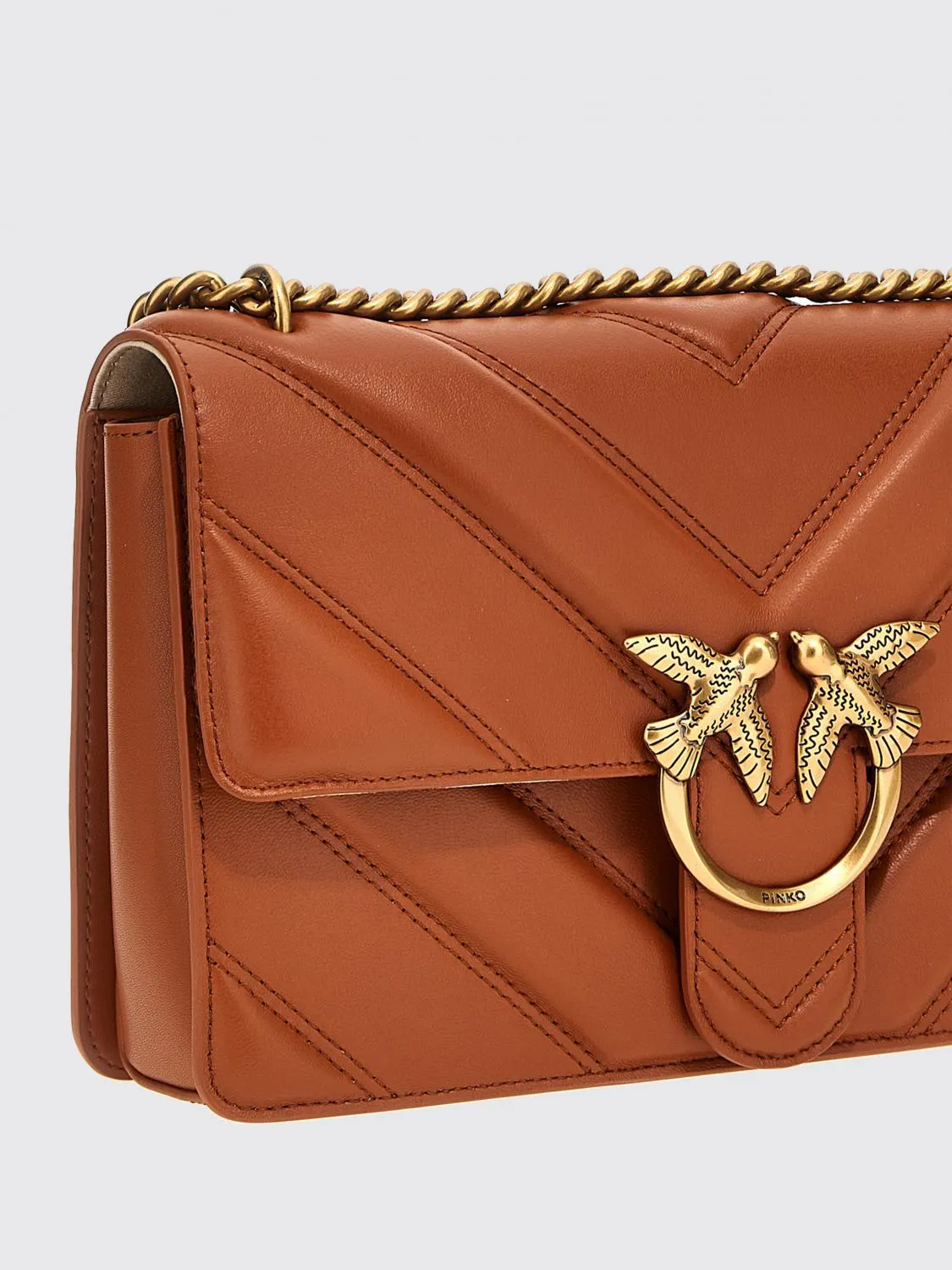 Pinko Crossbody Bags Woman Beige