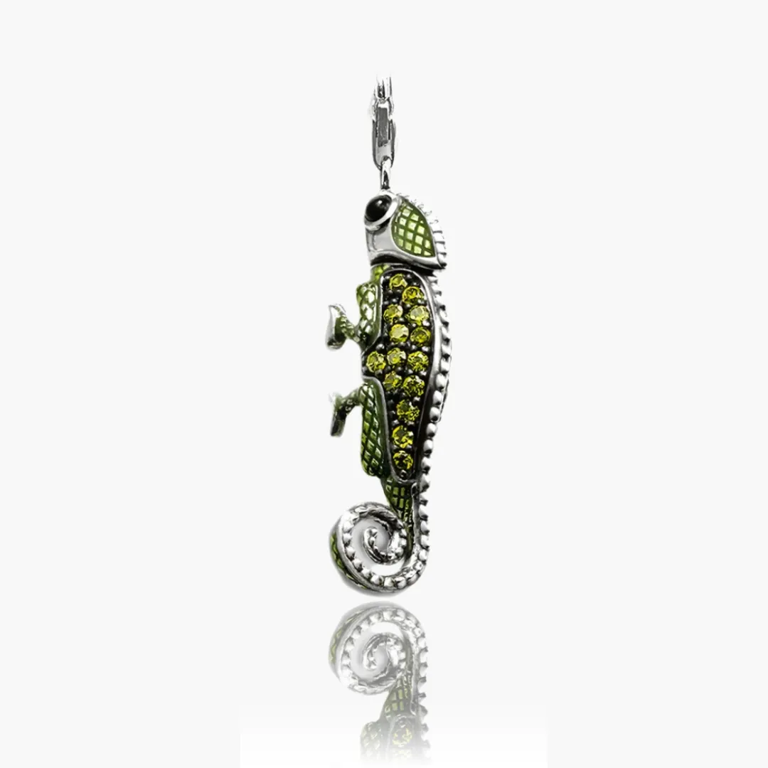 Pirate Green Lizard Chameleon Pendant