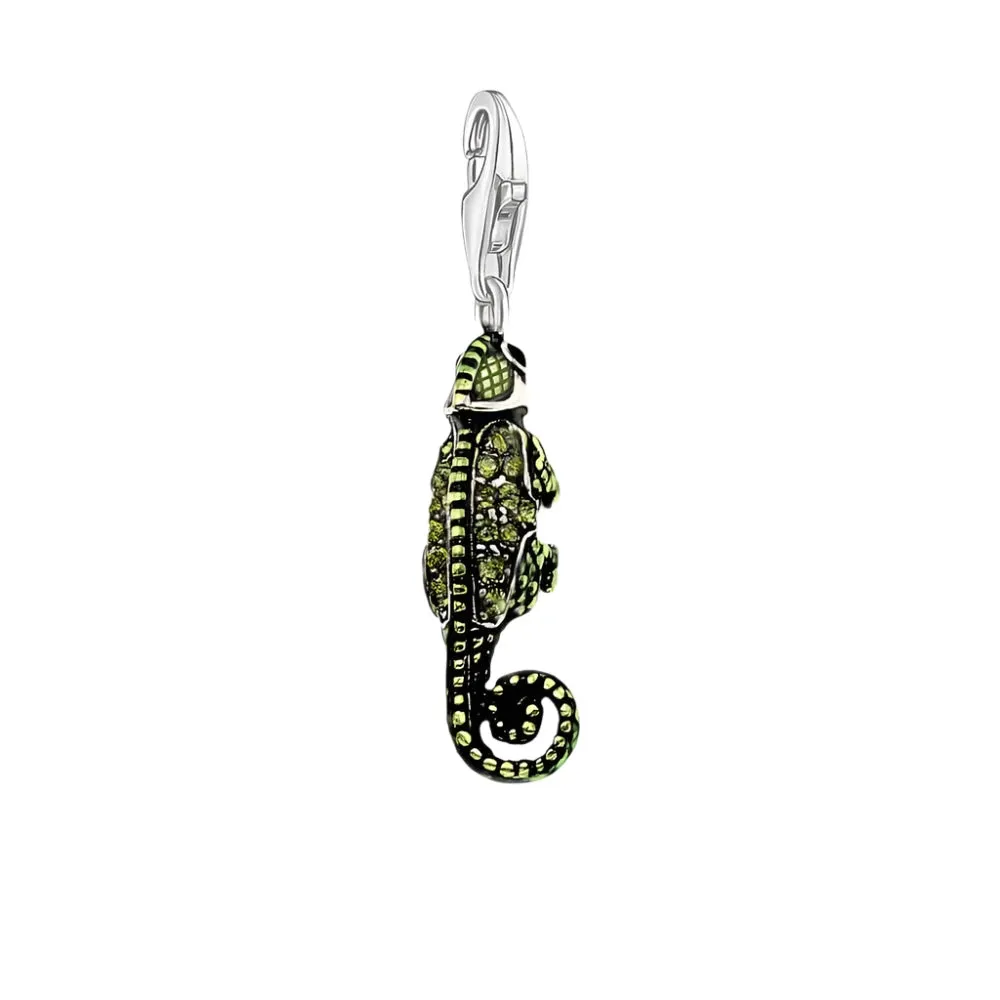 Pirate Green Lizard Chameleon Pendant