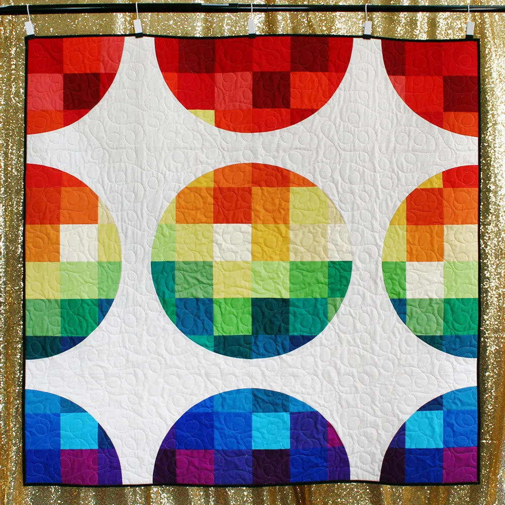 Pixelated Circles Quilt - PDF Pattern