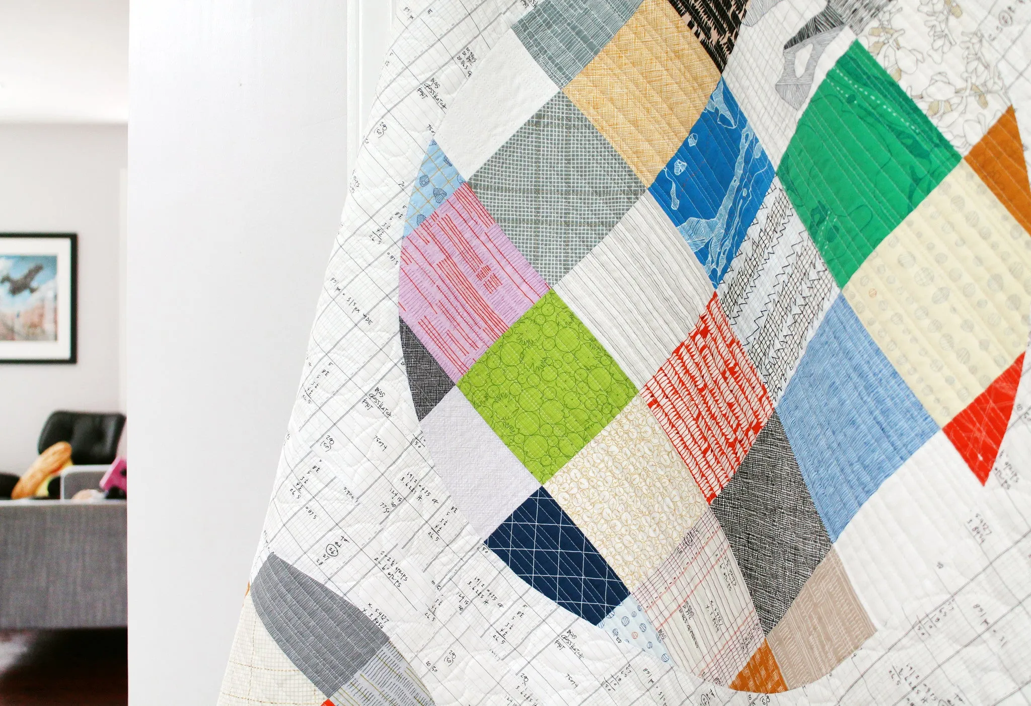 Pixelated Circles Quilt - PDF Pattern