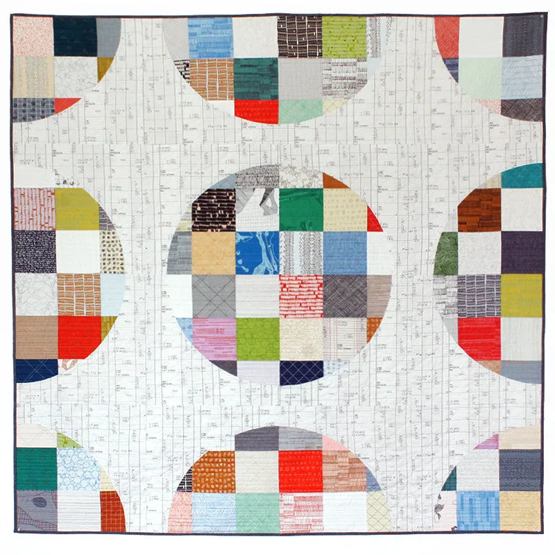 Pixelated Circles Quilt - PDF Pattern