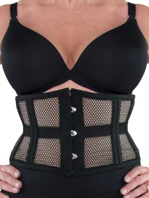 Plus Size Mesh Modern Curve Waspie Underbust Corset : CS-301