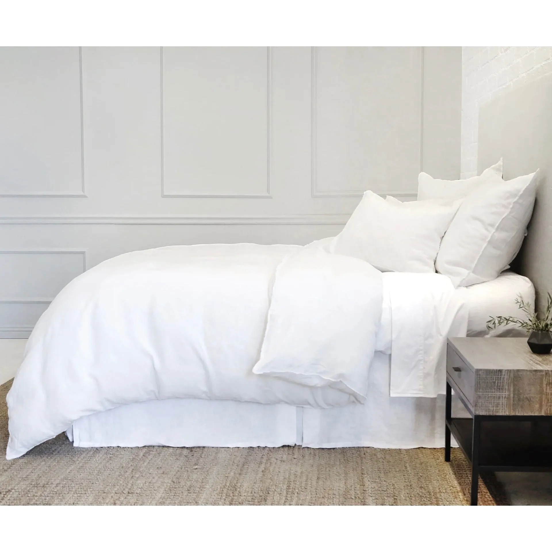 Pom Pom at Home Blair White Linen King Sham ~ 20 x 36 LAST CHANCE SALE ~ LIMITED QUANTITIES