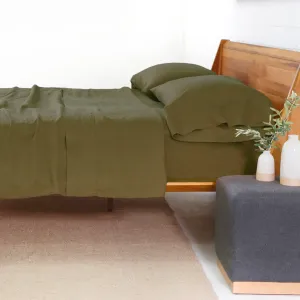 Pom Pom at Home Forest Linen Sheet Set ~ Available in Twin, Queen and King Sizes