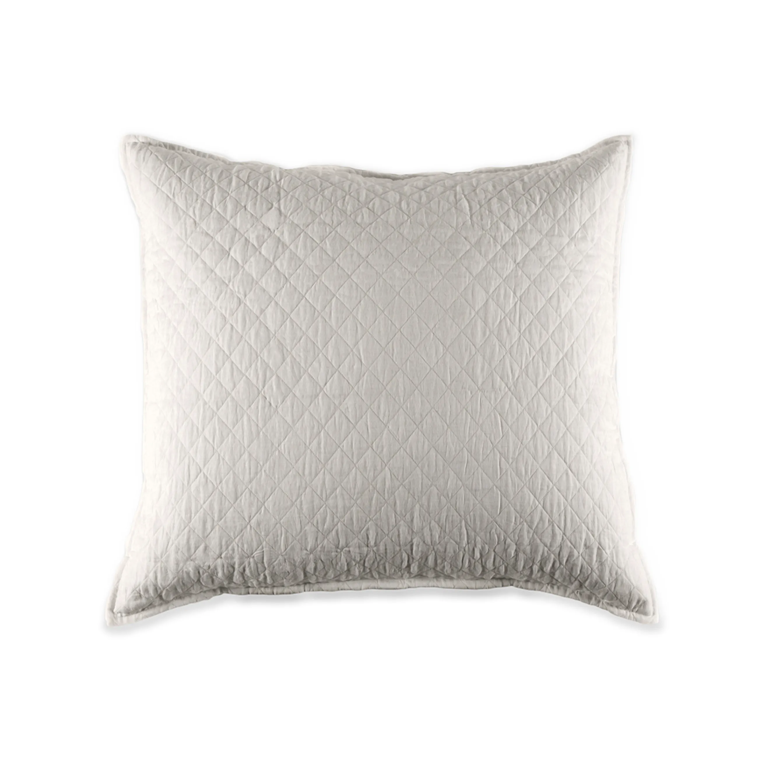 Pom Pom at Home Hampton Flax Linen Diamond Quilted Coverlet and Pillow Shams ~ Available in Twin, Queen and King Sizes
