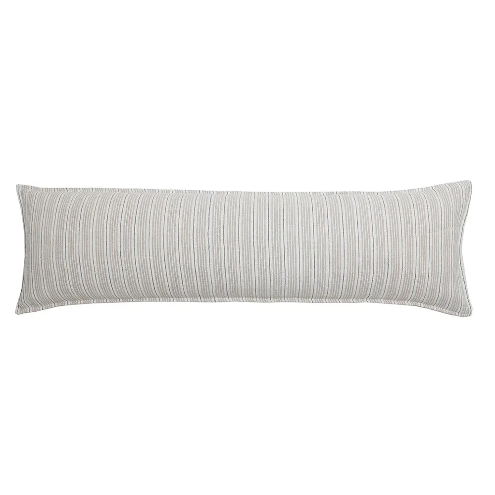 Pom Pom at Home Newport Striped Linen Body Pillow with Insert ~ 18 x 60