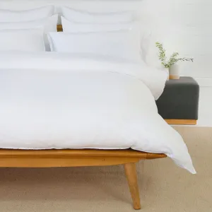 Pom Pom at Home Parker White Linen Duvet Cover Set ~ Available in Twin, Queen and King Sizes
