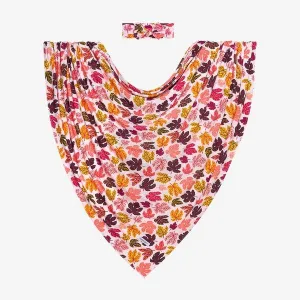 Posh Peanut Autumn Infant Swaddle and Headwrap Set