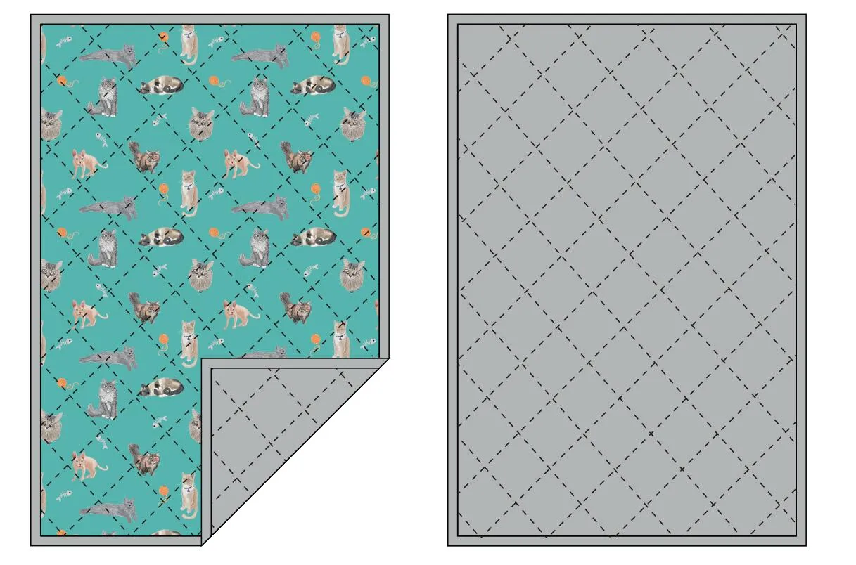 Purr-fectly Cozy Quilted Blanket