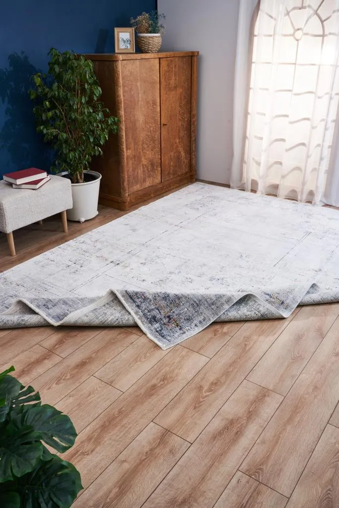 Queen Multi Bamboo Woven Modern Living Room Rug 8103