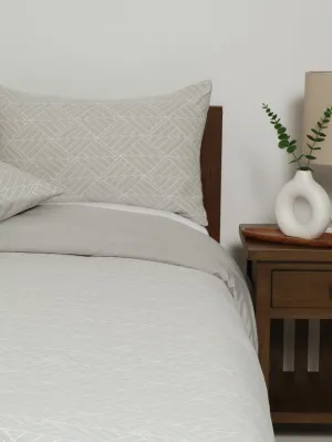 Quilted Jacquard Duvet - Grey