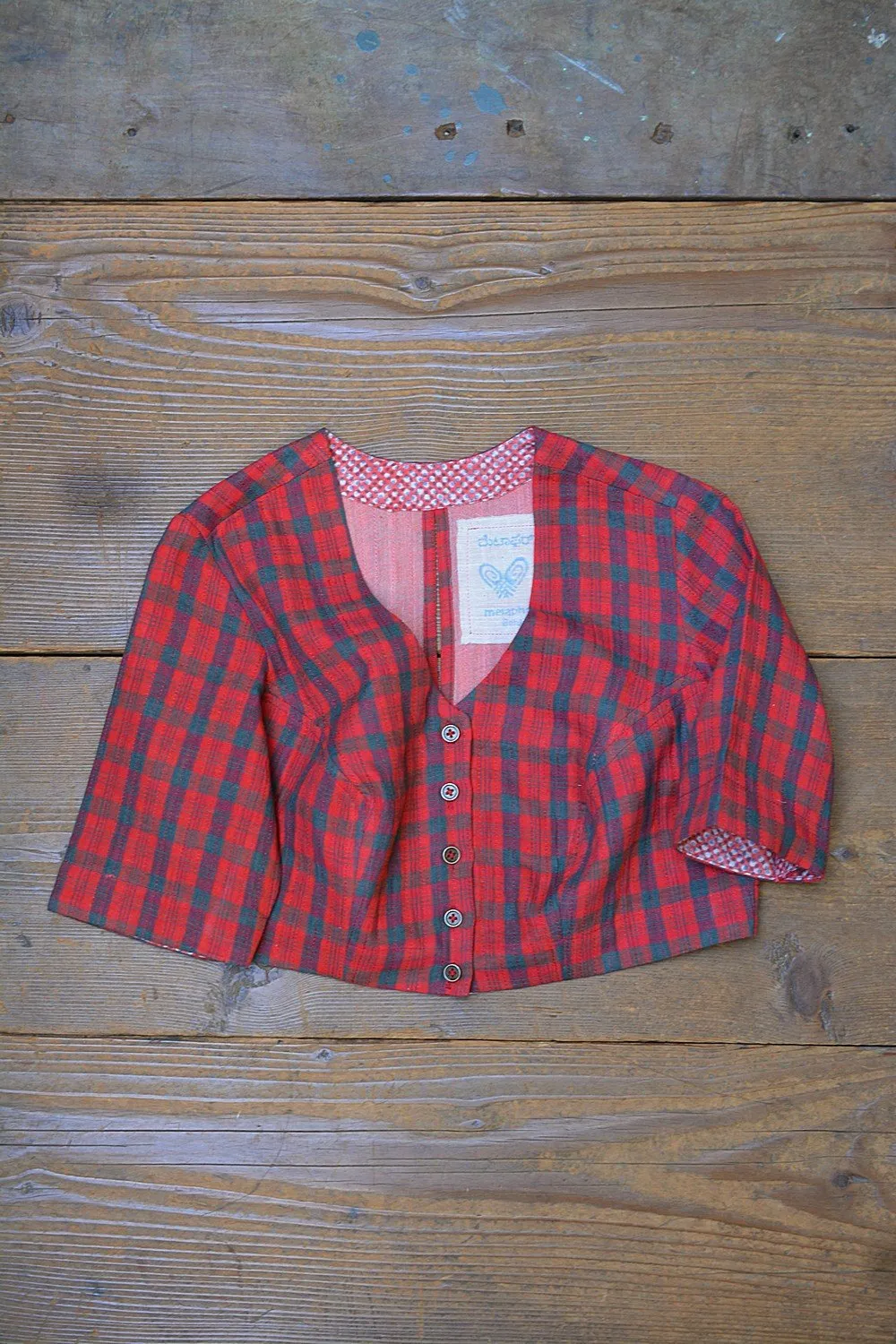Quilted Khadi Blouse - Chilli & Moss