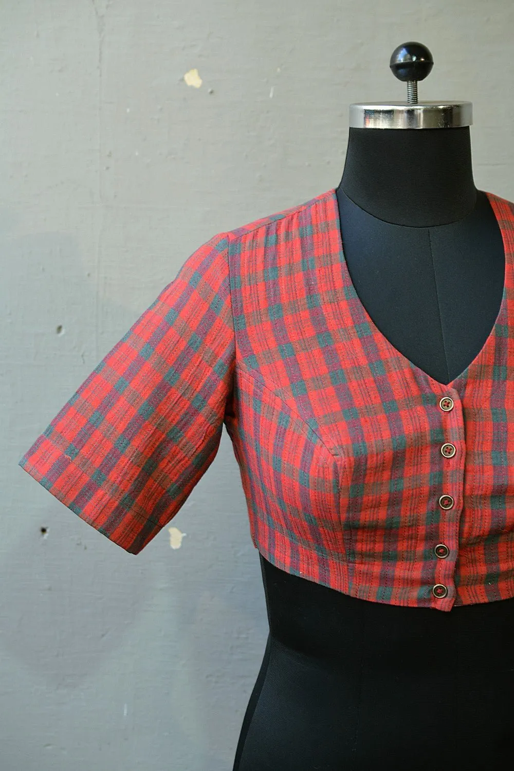 Quilted Khadi Blouse - Chilli & Moss