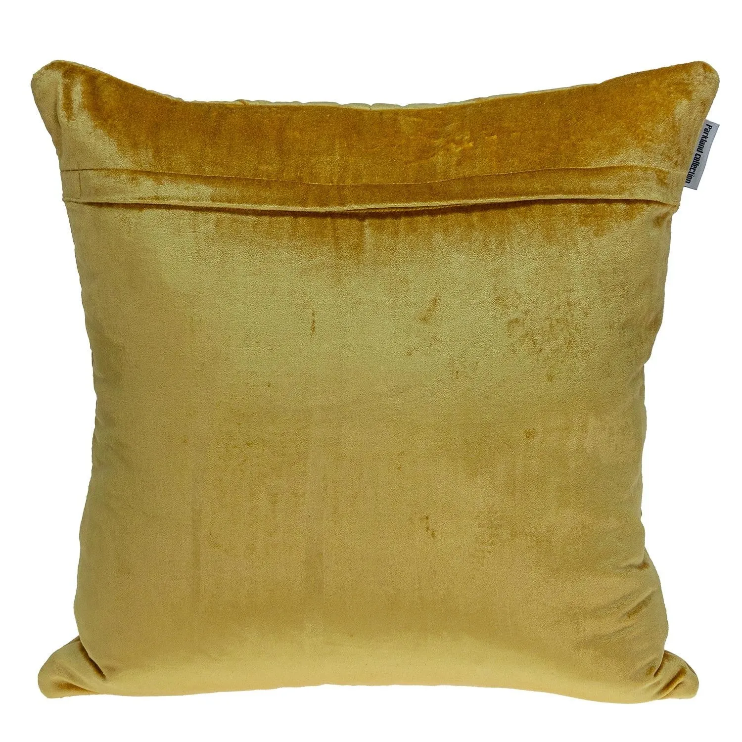 Quilted Yellow Velvet Throw Pillow